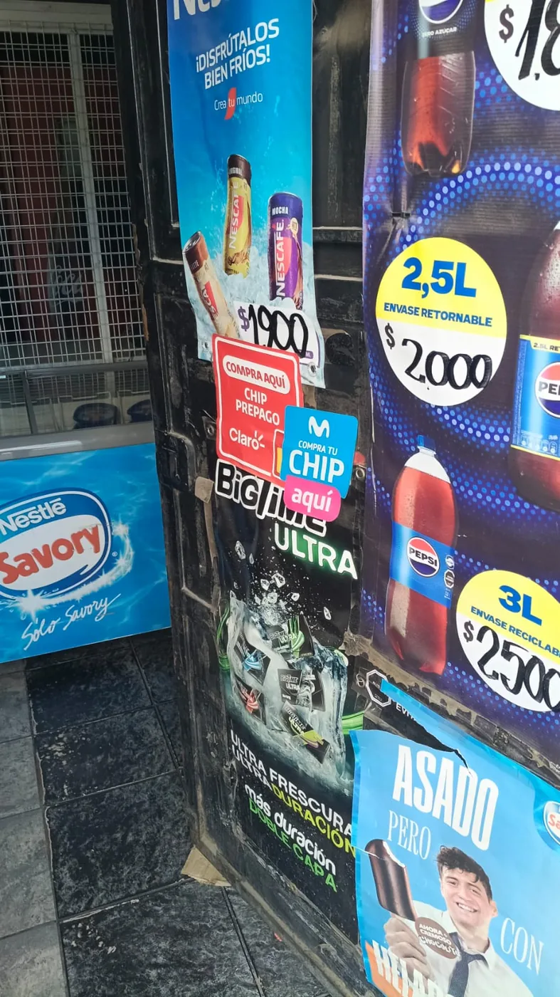 Exhibición comercial verificada durante una visita
